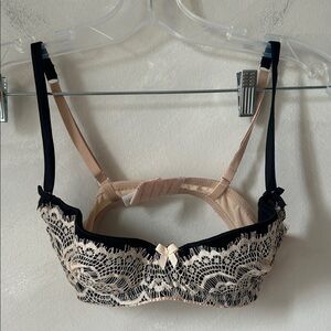 Mimi Holliday silk balconet bra 32C lace bows